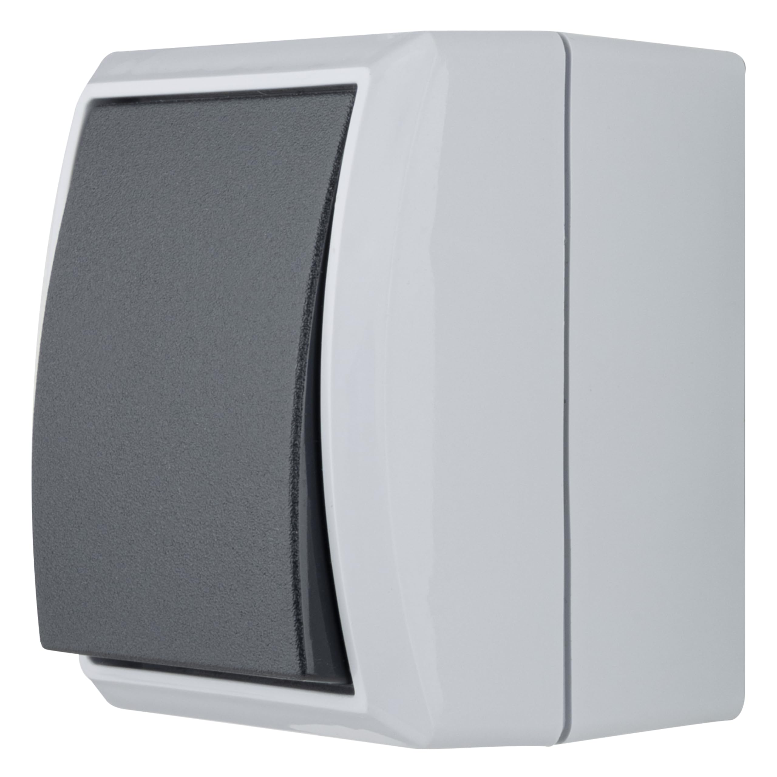 REV AquaForm 0510295777 Crossover Switch for Wet Rooms IP44 Single-Pole Surface-Mounted Grey