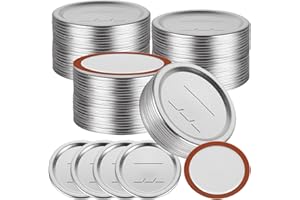 200 Count 70mm Regular Mouth Canning Lids for Ball, Kerr Jars - Split-Type Metal Mason Jar Lids for Canning - Food Grade Mate