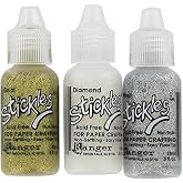 Stickles Glitter Glue Bundle of 3 Colors | Silver, Diamond, and Gold | Craft Glitter Glues