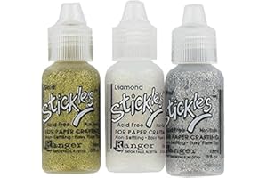 Stickles Glitter Glue 3 Colors Silver Diamond and Gold Craft Glitter Glues
