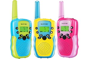 BATURU Walkie Talkies for Kids 3 Pack, Girls Toys Age 6-8 8-10 Birthday Gifts, Indoor Play, Outdoor Camping & Hiking, Toddler Walkie Talkies Age 3-5, Easy to Use, 22 Channels, 3 Miles Range