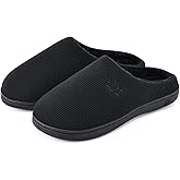 DL Womens Memory Foam Slippers, Cozy Slip on House Slippers for Women Indoor Outdoor, Comfy Women's Bedroom Slippers Warm Soft Flannel Lining Home Slippers Size 5-12 Purple Blue Pink Grey Navy Black