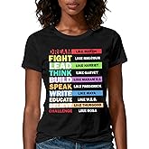 Black History Month Shirts Women Dream Like Martin Shirts Juneteenth Shirt African American Rights Equality Tee Tops