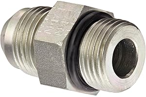 Eaton Weatherhead C5315X8 Carbon Steel SAE 37-Degree (JIC) Flare-Twin Fitting, Adapter, 1/2" Straight Thread O-Ring Boss x 1/2" JIC Male (Pack of 4)