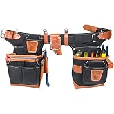 Occidental Leather Adjust-to-Fit FatLip Tool Bag Set - Black - 24 Pockets &amp; Tool Holders - Made in USA