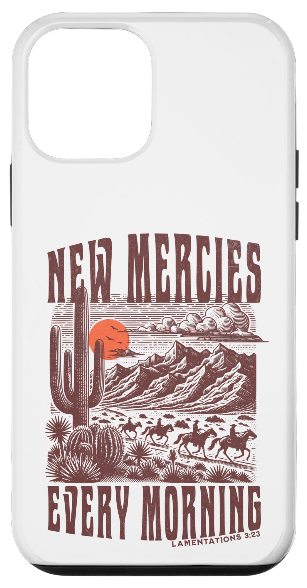 iPhone 12 mini Boho Christian Bible Verse Trendy Jesus Southwest Cactus Case