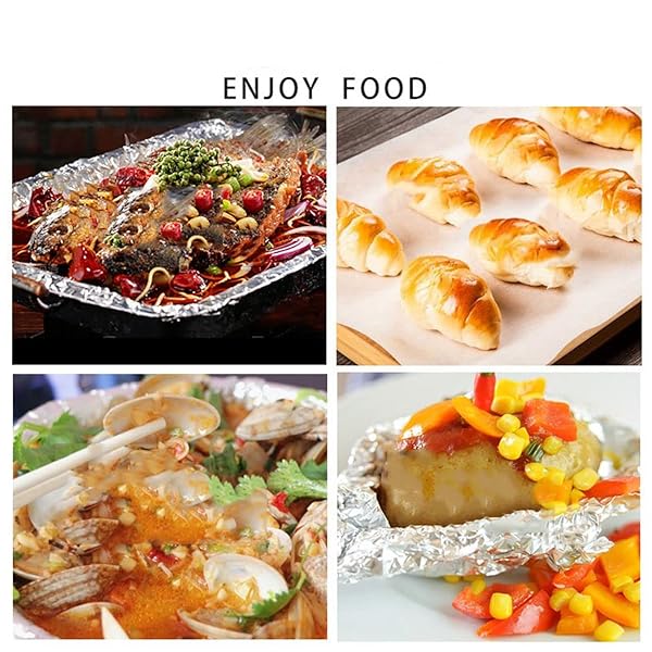 HEAVY DUTY ALUMINUM FOIL ROLL,FOR GRILLING, ROASTING, BAKING, AND FOOD STORAGE TO PRESERVE FRESHNESS,12″ WIDTH, PERFECT FOR KITCHEN WRAP,COOKING (15MICRO THICKNESS, 65 FT)