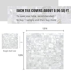 KASARO Peel and Stick Mosaic Shell Backsplash