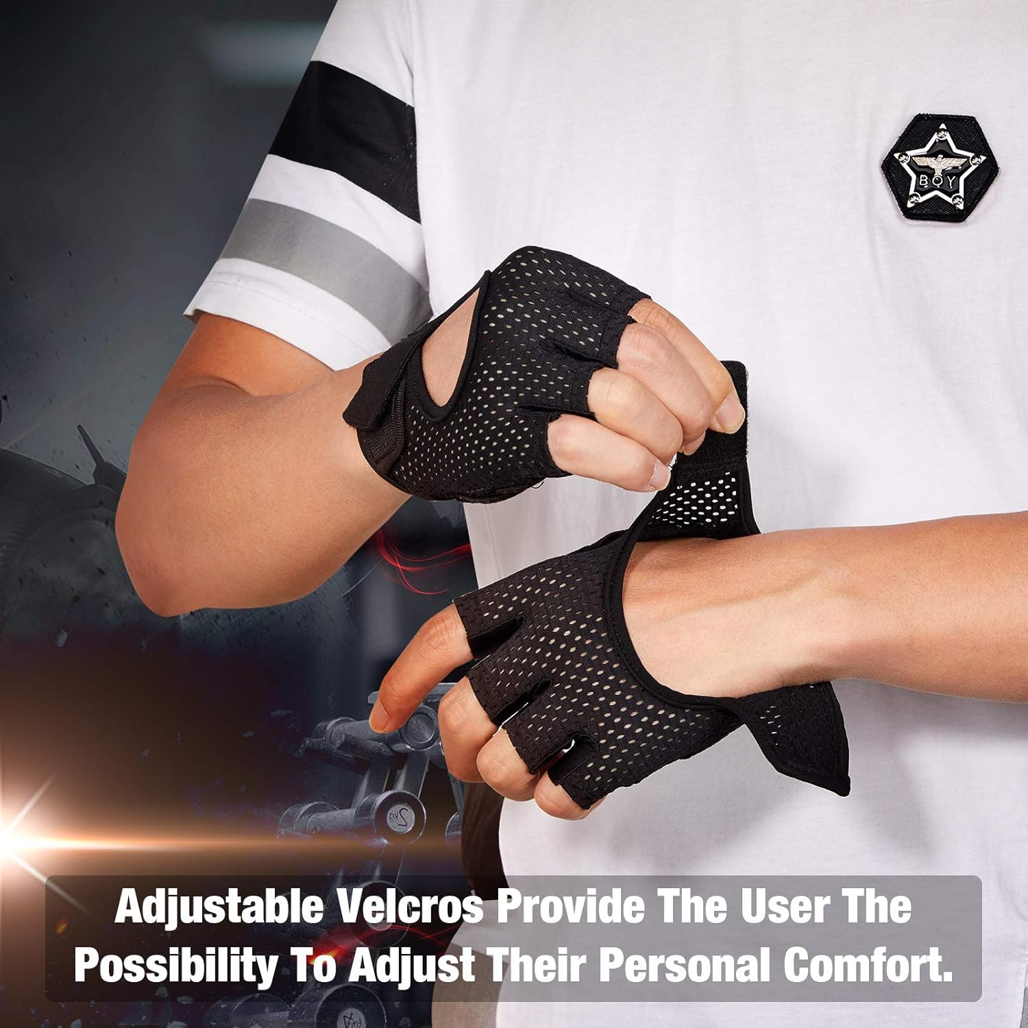 2 Pairs Workout Gloves Adjustable Weight Lifting Gloves Gym Exercise Workout Gloves Breathable Training Gloves for Men and Women Fitness, Biking, Pull up, Cycling : Sports & Outdoors
