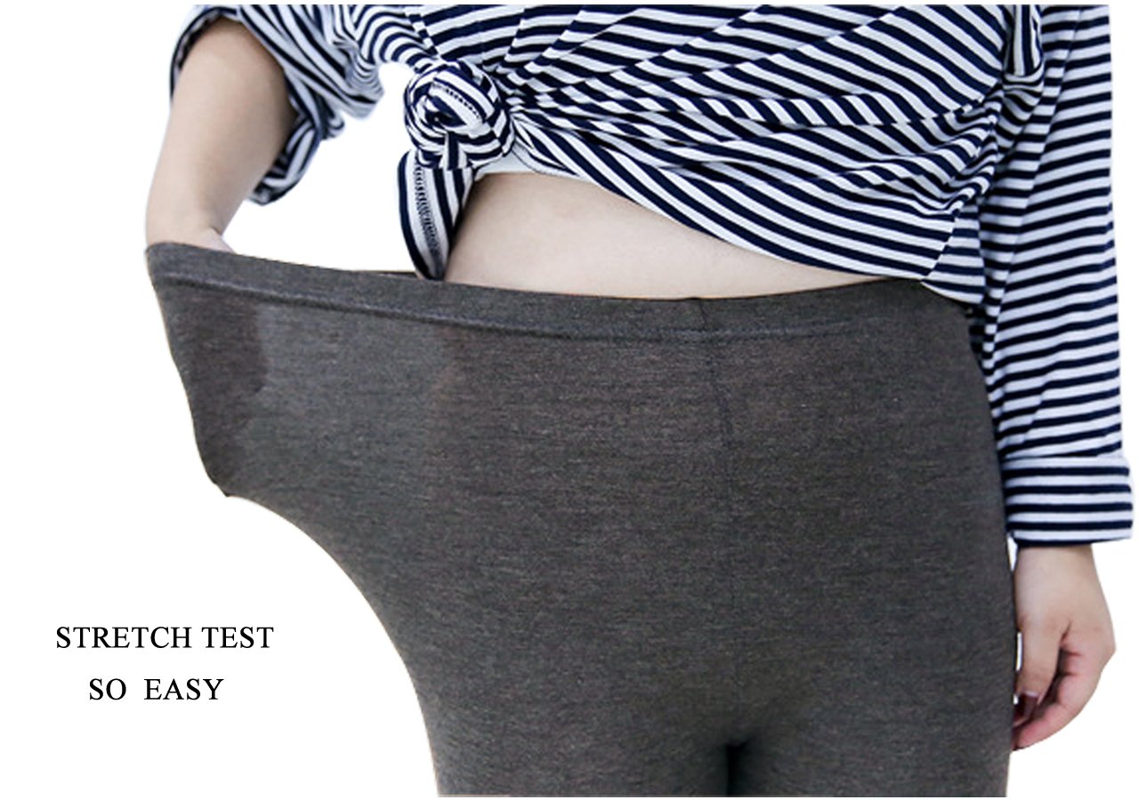 CHIC DIARY 3 Packs Women\'s Elastic Stretchy Yoga Pants Black Grey Navy Yoga Leggings Plus Size (2X-Large, Dark Grey)