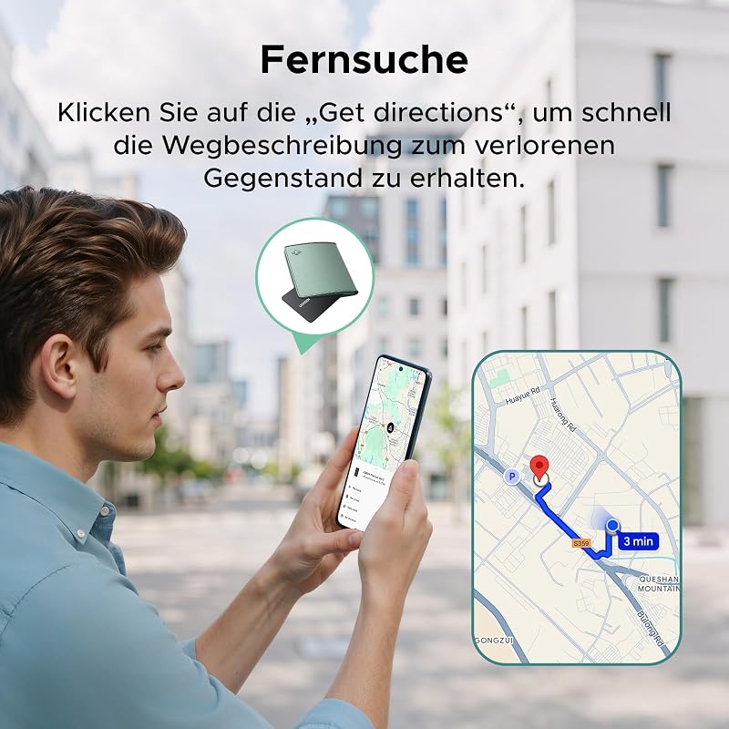 FineTrack Slim G Tracker kompatibel mit Google Find Hub(nur Android)
