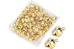 Jingle Bells, Jingle Bells For Crafts, Beautifully Polished 14mm / 0.6in Craft Bells 50pcs Sleigh Bells Gold Bells Christmas 