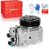 PHOBOOS A/C Compressor with Clutch Compatible with Freightliner &amp; Peterbilt | for Freightliner, Peterbilt, kenworth, 1996-1999, Fast Cooling, Low Noise, Ref. CO-0024GLC, ET210L, ET210L-25150, 2502459C91