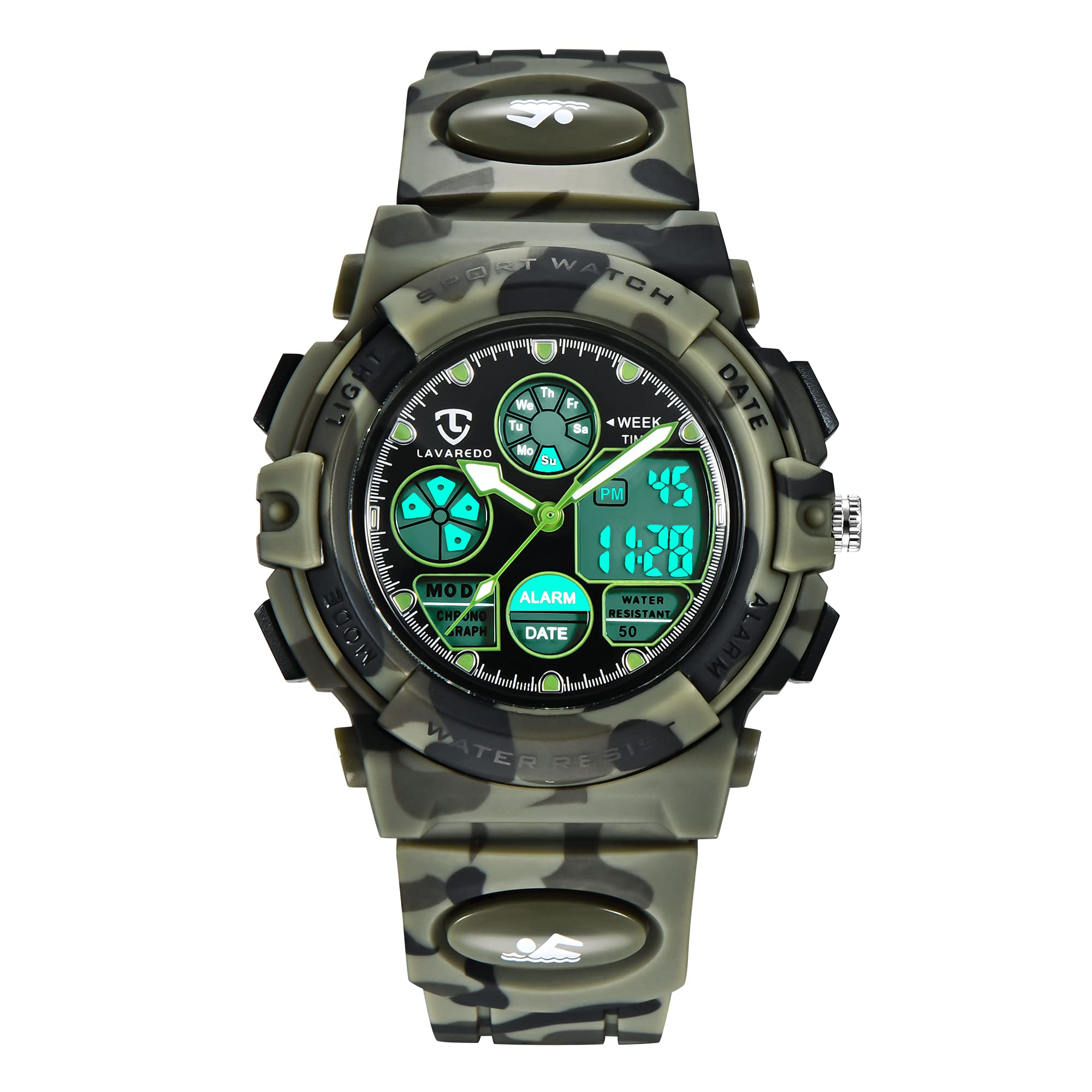 Watches,Kids Watches,Boys Teenagers Digital Outdoors Sport Watch Multifunction Waterproof Electronic Digital Watch with LED Light Alarm and Calendar Date for Kids Children Wrist Watches