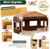 BUYGER Farm Animals Figures Set with Tractor Trailer and Fence Kit view 4