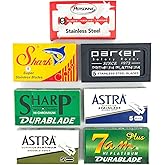 Double Edge Razor Blade/Safety Razor Blade Variety Pack 100 Blades for All Standard Double Edge Safety Razors