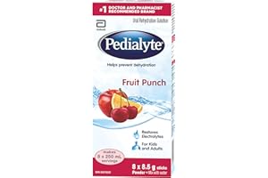 Pedialyte, Electrolyte Powder Sticks, Oral Rehydration Solution, Fruit Punch, 8 x 8.5 g, Electrolyte Powder Packets