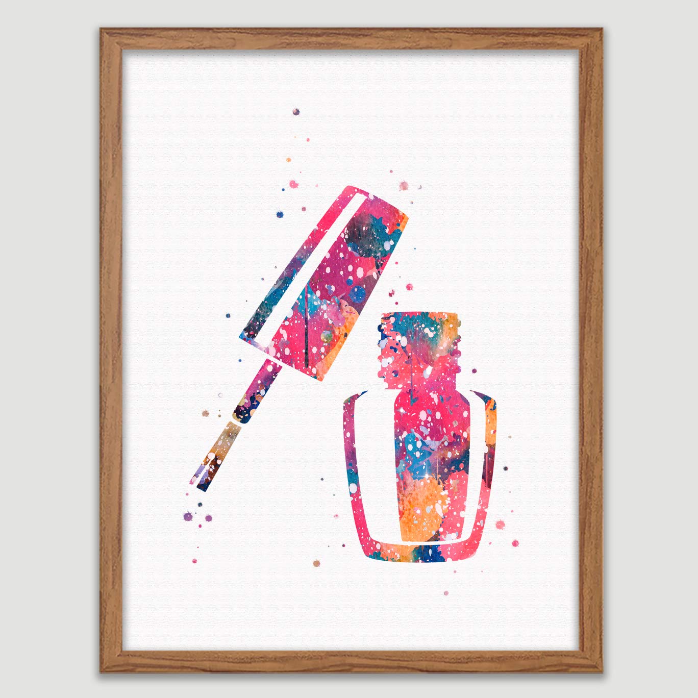 Amazon Com Nail Polish Watercolor Poster Fashion Art Manicure Print Beauty Salon Decor Bathroom Wall Art Nail Shapes Wall Hanging Nail Stylist Artworks Girls Room Decor Gift For Her Handmade