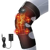 Knee Heating Pad for Pain Relief, Knee Massager with Heat, Heating Knee Brace Wrap, 3 Heat Settings, 5 Vibration Modes, Timer, Extra Long Cord, Perfect for Dad Mom Elders