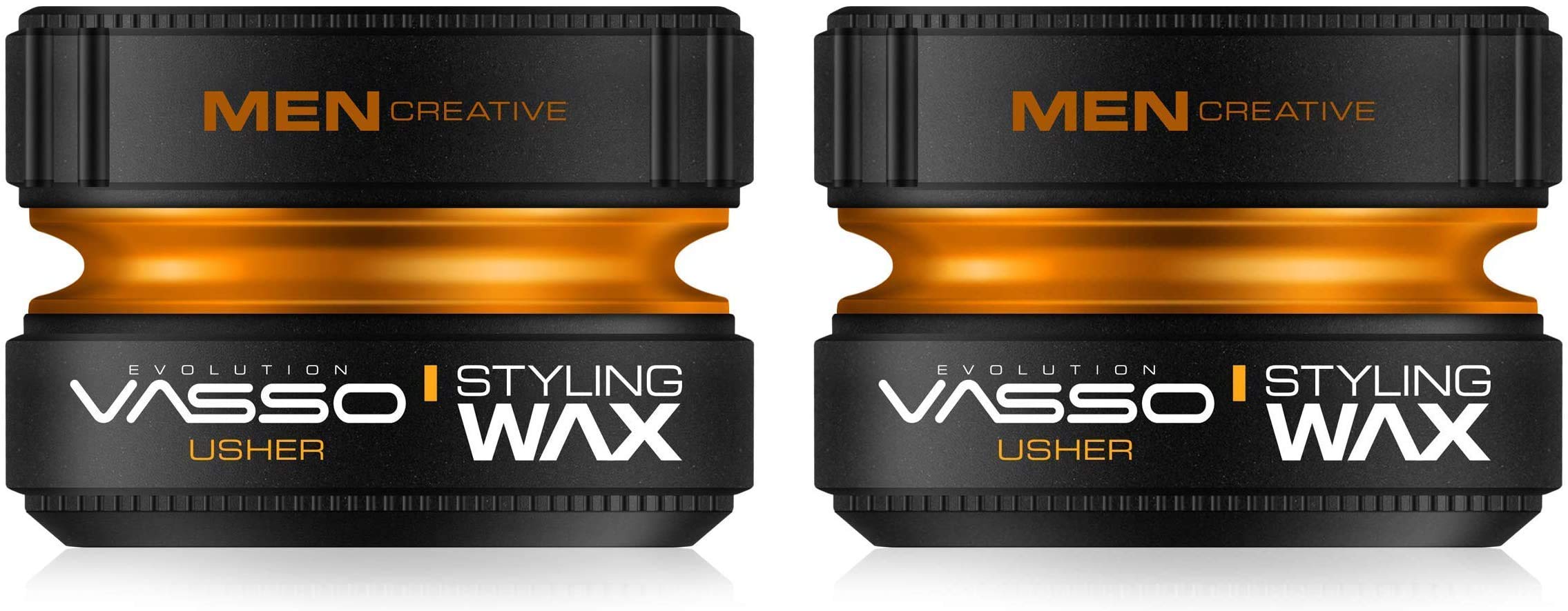 Vasso PROAQUA USHER Hair Styling Wax Water Based Gel Wax 2 Pcs, ORANGE, 300 millilitre