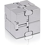 JOEYANK Fidget Cube New Version Fidget Finger Toys - Metal Infinity Cube Prime for Stress and Anxiety Relief/ADHD, Ultra Dura