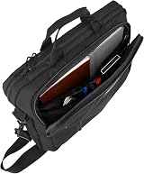 Amazon Basics Compact Laptop Shoulder Bag 15.6 inch Black with Padded Strap view 5