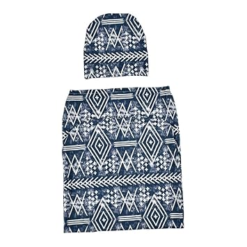 baby boy swaddle and hat set