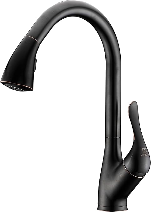 Anzzi Accent Single Handle Pull Down Kitchen Sink Faucet Oil
