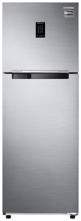 Samsung 345L 3 Star Inverter Frost Free Double Door Refrigerator (RT37T4513S8/HL, Elegant Inox, Convertible)