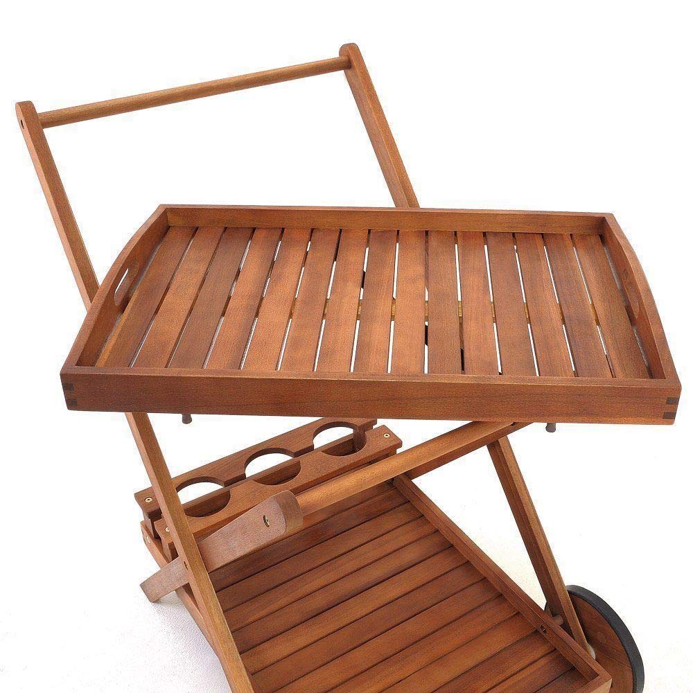 Generic Carrito de té para Bebidas al Aire Libre con Bandeja extraíble