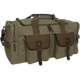 Rothco Long Journey Canvas Travel Bag - 55L Heavy Duty Canvas Bag - Olive Drab