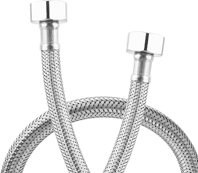 XIFIRY Pair 1/2 inch BSP Flexible Hoses 300mm Stainless Steel