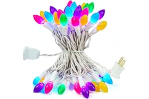 BOHON Easter Decorations, Easter Lights String Plug in, 50 LED 17FT Multi Color Christmas Lights, White Wire Fairy Lights for The Home Outdoor Bedroom Patio Wreath Window Tree Easter Garland Decor