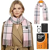 WELUK Heated Scarf for Women Men with 5000mAh Rechargeable Battery, 3 Temperature Settings Winter Electric Heating Neck Scarf for Cold Weather