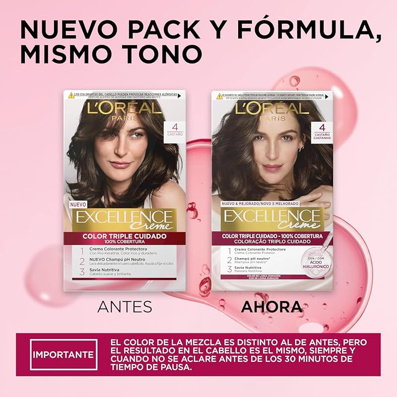 L'ORÉAL PARIS Excellence Creme Permanente - Tonalidade 6.1 Loiro Cinzento Escuro