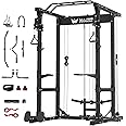 MAJOR FITNESS Drone1 Power Cage - Multi-Function Power Rack for Home Gym, Squat Rack with Pull-up Bar, Cable Crossover System, J-Hooks, for Strength Training, Heavy-Duty Steel Construction