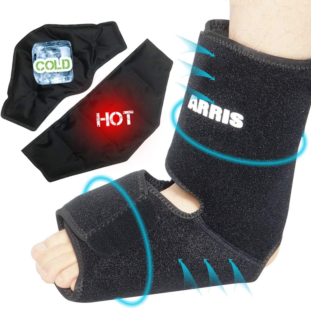 Ankle & Foot Gel Ice Pack/Ice Wrap Compression by ARRIS, Best for