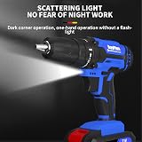 Qimu 21V Cordless Drill Set 25+1 Torque 2-Speed 40NM Battery Fast Charger Case view 5
