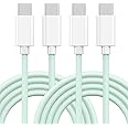 CREHAO USBC to USB C Fast Charging Cord,60W Braided USB C to USB C Fast Charging Cable,2Pack 6ft Type C Fast Charger Cord