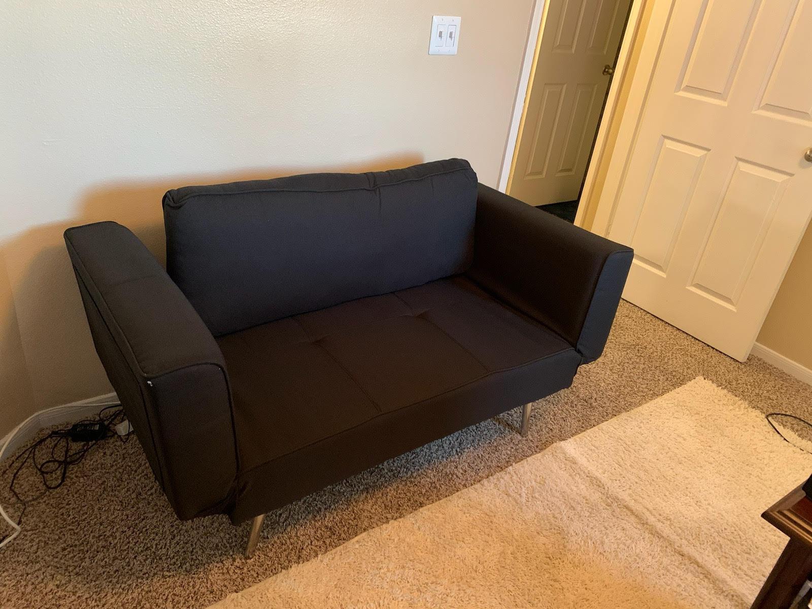41/mo Finance Novogratz Leyla Loveseat with Magazine Storage