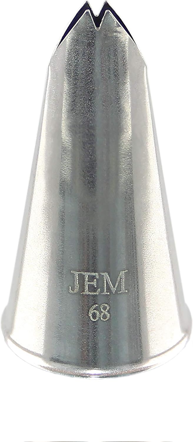 PME JEM Medium Leaf Piping Nozzle no. 68, Silver, Decorating Tip - Image 3
