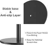 niffgaff Classic Fashion Black Paper Towel Holder Stainless Steel Countertop view 5