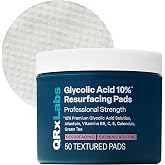 QRxLabs 10% Glycolic Acid Pads - Daily Exfoliating Pads, Face + Body - 50ct | Gentle Daily Radiance Pads for Visibly Smoother, Brighter, Glowing Skin. Hydrating, Antioxidant-Rich Formula