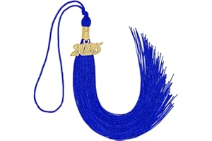 PSEUTIO 2025 Tassel Graduation Blue Graduation Tassel 2025 with Date Charm (Royal Blue)