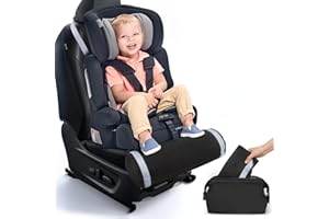 PRIPHER Car Seat Foot Rest for Kids, Car Seat Foot Rest for Toddlers Leg Rest with Inflatable Pillow, Portable Car Foot Rest Booster Seat Car Seat Travel Accessories, Grey（Bag Not Included)