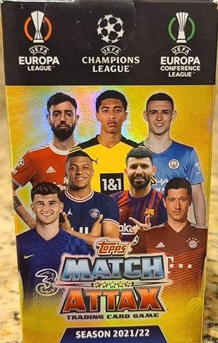 2021 2022 Topps Match Attax Champions League Soccer HUGE 24 Pack Booster Pack Box with 288 2021 2022 Topps Match Attax Champions League Soccer HUGE 24 Pack Booster Pack Box with 288