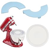 LUVCOSY 3 Pack Silicone Covers for KitchenAid Tilt-Head Stand Mixer 4.5-5 Quart Stainless Steel Bowls | KitchenAid Accessory and Attachments | Foldable and Durable Lid (Lid Only)