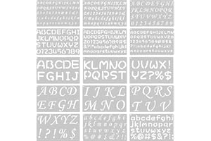 Letter Stencils and Templates for Painting 15 Pack Stencil Letters Plastic Alphabet Stencils for Wood Signs Chalkboard Drawin