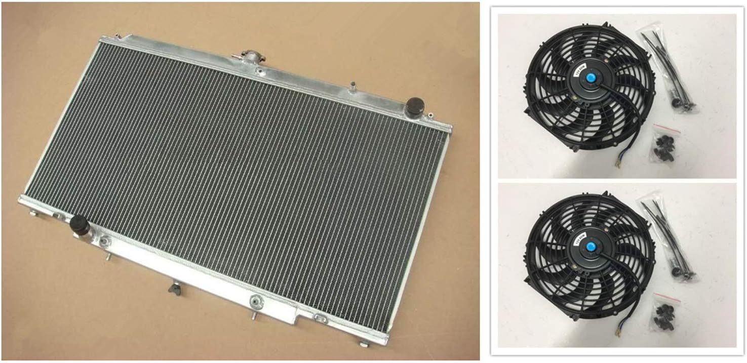 Alloy Radiator+fan for NISSAN PATROL GU Y61 4.2L TD42 Turbo Diesel AT/MT 97-01