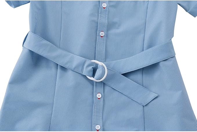 Amazon アーノルドパーマー ゴルフウェア ワンピース ストライプシャツワンピース Ap2312i01 ｂｌ ｌ チュニック ワンピース 通販